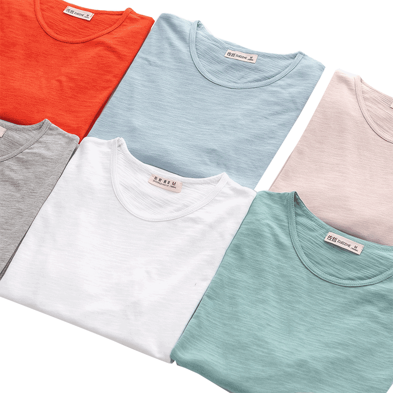 Simple cotton short -sleeved T -shirt men's bottom shirt spring, autumn and summer long -sleeved shirts, long -sleeved shirts
