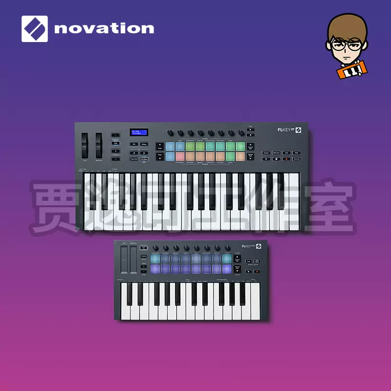 NOVATION诺维逊FLKEY MINI 37 25键37键音乐编曲MIDI键盘控制器- Taobao