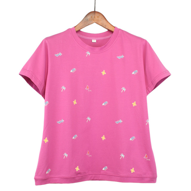 2025 middle-aged mothers summer style trendy large-size women's short-sleeved new style hot-selling versatile belly-reducing age-reducing cotton T-shirt