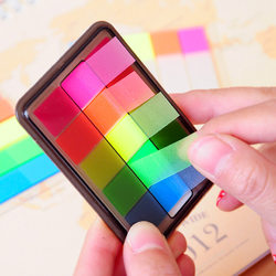 Deli 9060 Sticky Notes Memo Pads 5-Color Fluorescent Film Indicator Labels 44*12mm Pull-Out Type