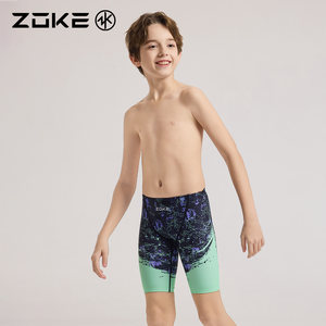 
Zhouke children's swimsuit five-point professional swimming training zoke boys' quick-drying racing competition big children's swimming trunks