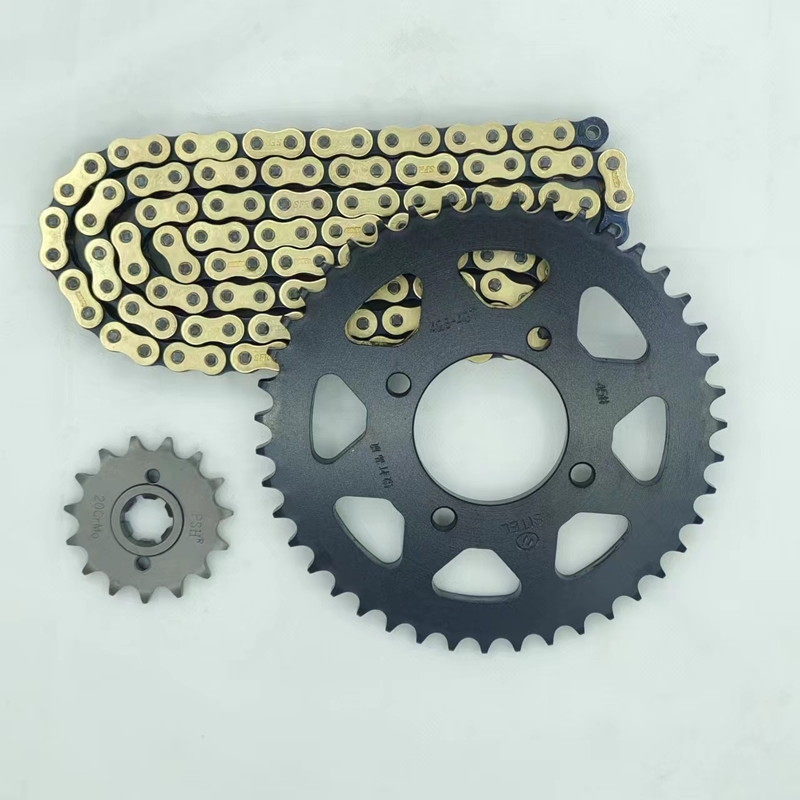 Suitable for Haojue DM125 Yishuang HJ1252327DH125 chainring set chain chain plate sprocket oil