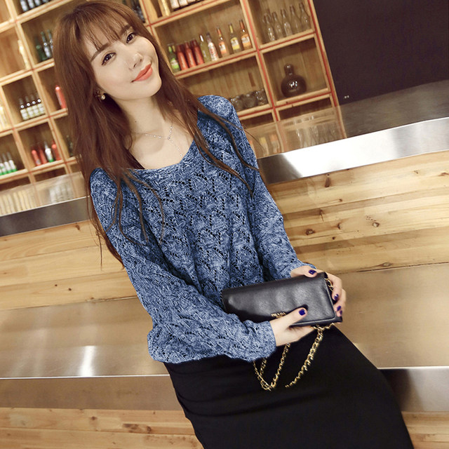 Wholesale autumn and winter women's Korean style new long-sleeved V ...