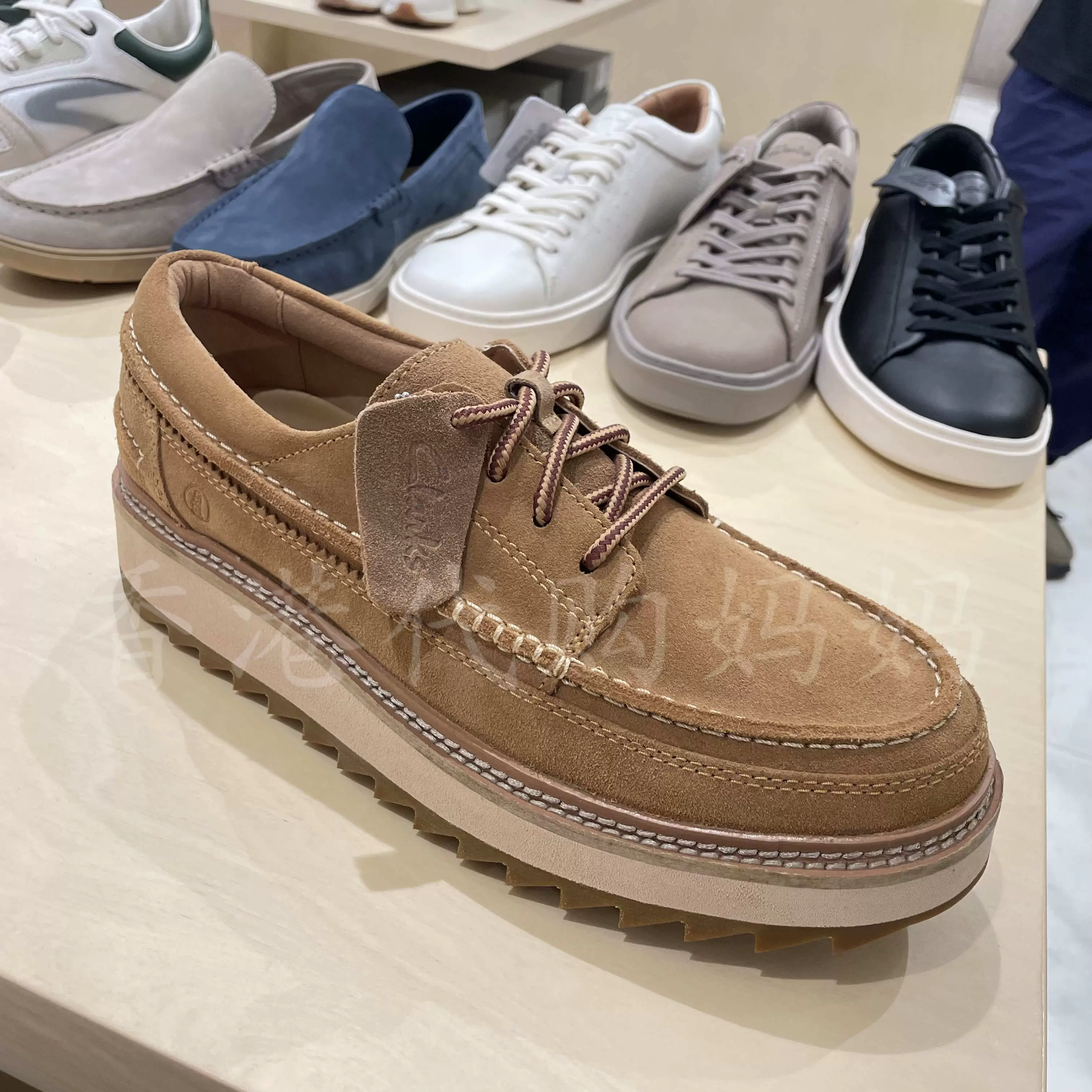 76113 76114 港购clarks其乐clarkhill lace男缓震增高厚底乐福鞋