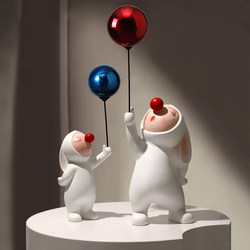 Light Luxury High-End Internet-Famous Balloon Rabbit Tv Cabinet Side Table Decorations Living Room Floor-Standing Home Entrance