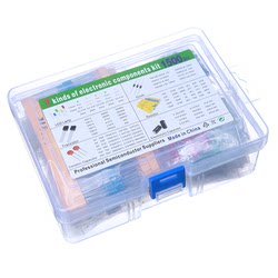 Cross-Border Version of 7 Types of Component Large Kit 3/5mm Light-Emitting Diodes, Ceramic Electrolytic Capacitors, Metal Film Resistors