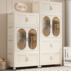 Installation-Free Children's Wardrobe Baby Clothes Storage Cabinet Baby Small Wardrobe Multi-Functional Home Organizing Storage Cabinet