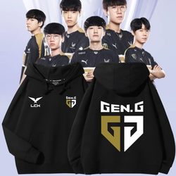 S12 Global Finals Geng2022 Team Uniform Jacket Little Peanut Merchandise Lol Team Fleece Hoodie for Men