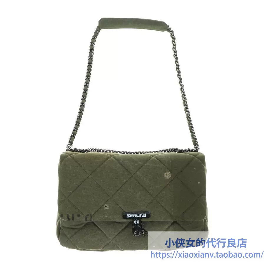 READYMADE BIG CHAIN BAG/ GRN 复古布料改装锁链包日本直邮-Taobao