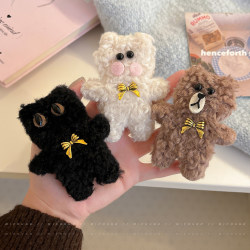 Cute Plush Cartoon Bear Hair Clip for Girls, Sweet Side Clip, Forehead Bangs Clip, Children's Cute Hairpin Hair Accessory