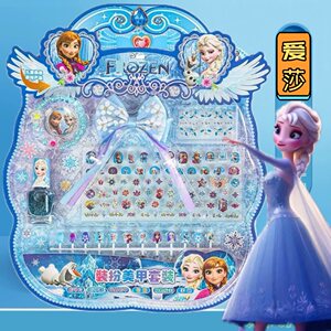 
Princess Elsa children's nail patches non-toxic and odorless Kuromi little girl manicure set Melo sticker toy