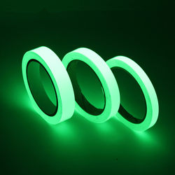 Super Bright Luminous Tape Stickers Self-Luminous Fluorescent Strips Green Light Fake Bait Iron Plate Fishing Rod DIY Modification Accessories Lure