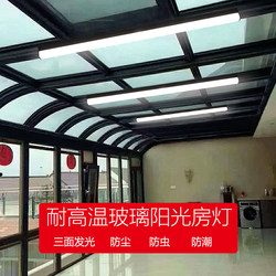 Glass Sunroom High-Temperature Resistant Special Strip-Shaped Ceiling Light for Doorways, Outdoor Balconies, Eaves, with Smart Remote Control
