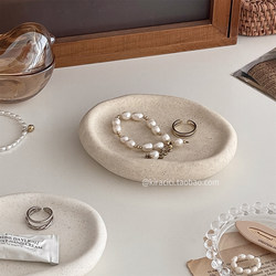 Nordic Style Ceramic Storage Tray for Entryway, Key and Miscellaneous Items, ins Style Desktop Jewelry Display Tray