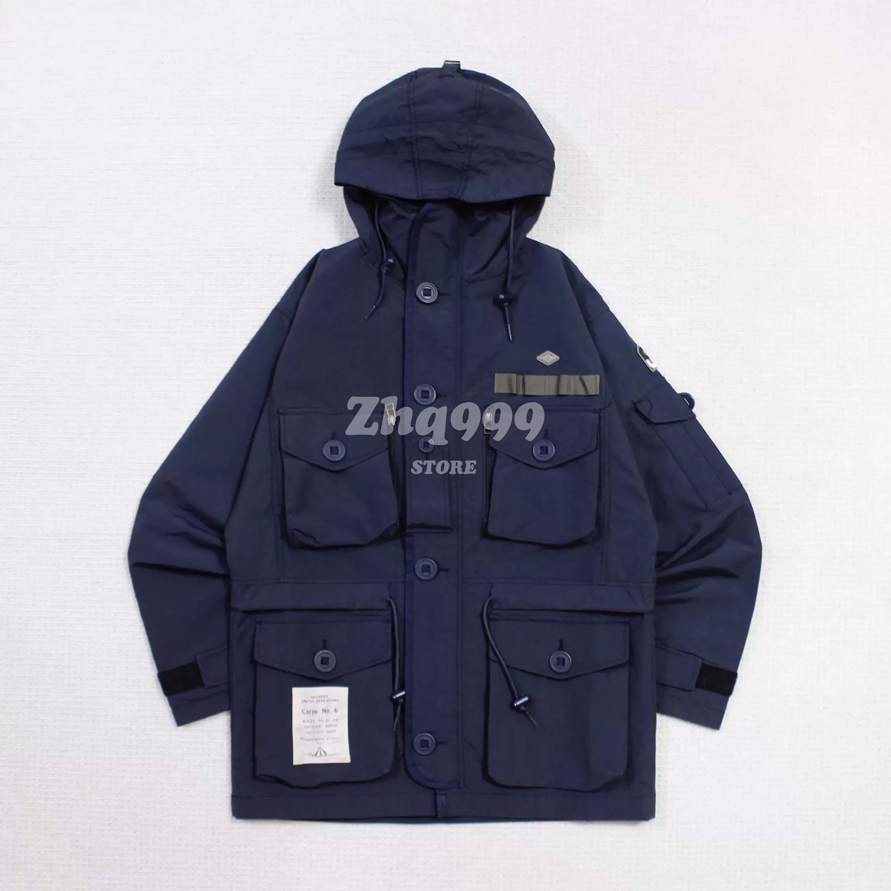 折扣現貨WTAPS KATZ HOODED/COPO重磅復古拼接刺繡字母帽衫20AW