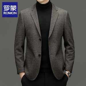 Luo Meng Leisure West Service Men's Advanced A sense 2024 spring and autumn new business grid single West small suit coat men
