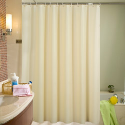 Solid Color Bathroom Shower Curtain Set, No-Drill Waterproof Thickened Mildew-Proof Bathroom Curtain Fabric Partition Shower Curtain