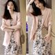 
Large size women's new 2025 thin suit summer gentle style dress two-piece fat mm slimming meat cover set