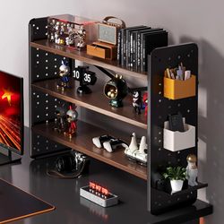 Japanese Imported Desk Bookshelf Desktop Storage Rack Home Desk Pegboard Multi-Layer Storage Display Rack