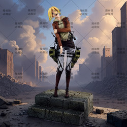 Attack on Titan Anime Merchandise Statue Figurine Yanniel Reinhart Fully Painted Fully Spray-Painted Gk Figure Trendy Toy