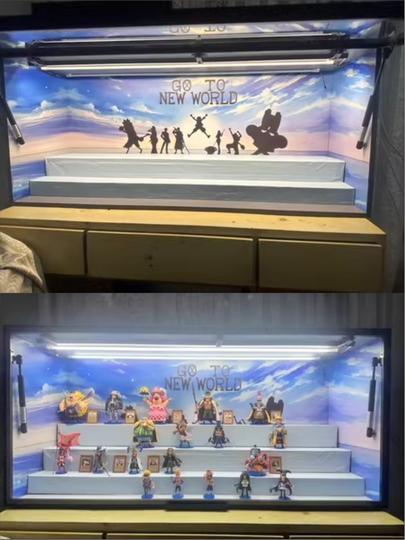 One Piece Figures Luffy, Zoro, Sanji More Background Scene