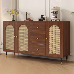 French Sideboard Simple Modern Rattan Storage Cabinet Home Restaurant Tea Cabinet Kitchen Storage Cabinet Side Cabinet