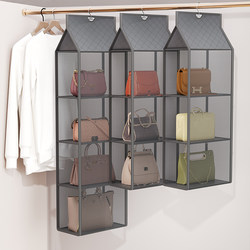 Bag Storage Wardrobe Layered See-Through Hanging Thickened Dustproof Storage Bag Home Door Storage Hanging Bag Organizer