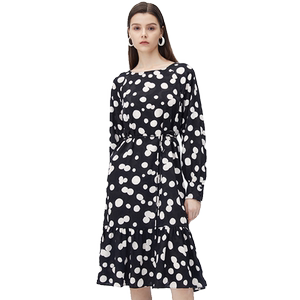 
Hailansi mid-length high-waist slim fashionable design polka dot dress 2024 spring and autumn new skirt for women