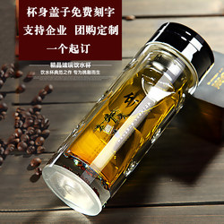 Double-Layer Men's High-Temperature-Resistant Glass Water Cup 2025 New Crystal Cup High-End Insulated Tea Cup