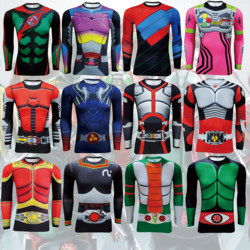 Knight Zzz Clothing Kamen Rider Bodysuit Gabu T-Shirt Rx No. 1 Round Neck Large Size Adult Children's Clothing Faiz