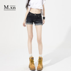 Low-Waisted Rolled Hem Ultra-Short Denim Shorts for Women 2026 Early Spring New American Retro Hot Girl Style Elastic Slimming Hip-Hugging Shorts