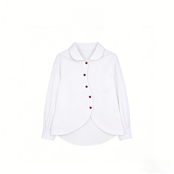 
MORNA design long-sleeved shirt for women with doll collar, versatile casual niche top Z9517