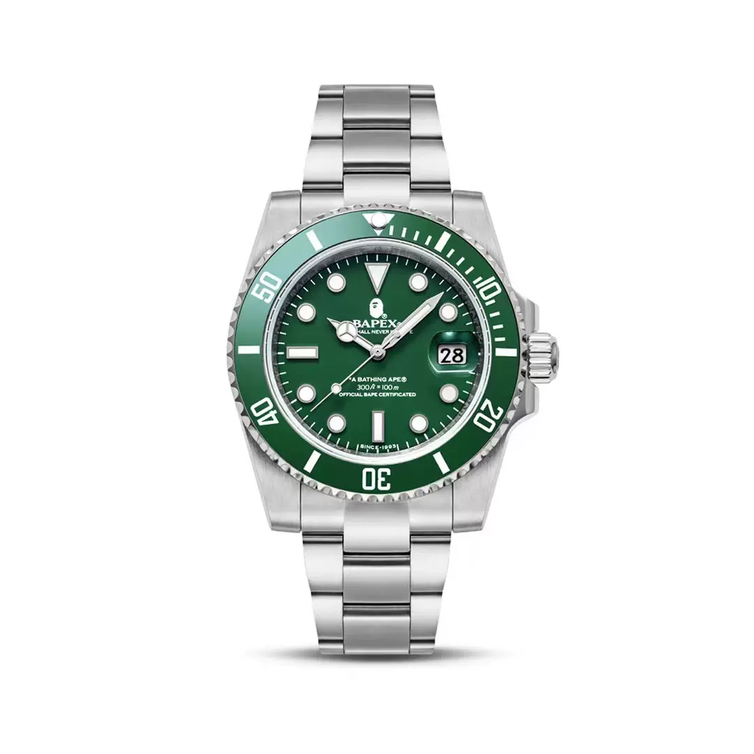BAPE BAPEX 猿力士绿水鬼祖母绿机械表手表A BATHING APE TYPE 1