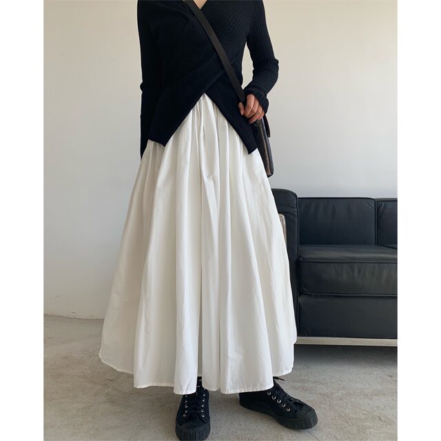 New autumn women's clothing homemade inner yarn-piece heavy industry puff long skirt white skirt super A white mid-length skirt