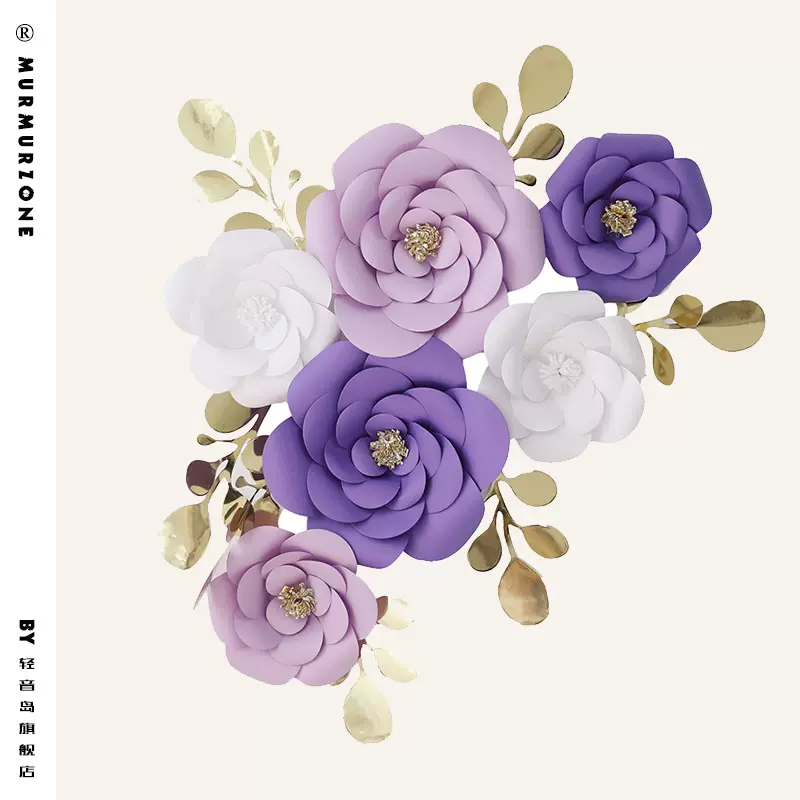 春母亲节橱窗纸艺装饰半成品美甲店网红背景花墙布置婚礼