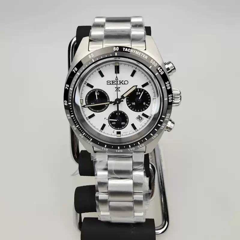 Seiko 精工太阳能计时码表男表熊猫配色SBDL085/SSC813P1-Taobao