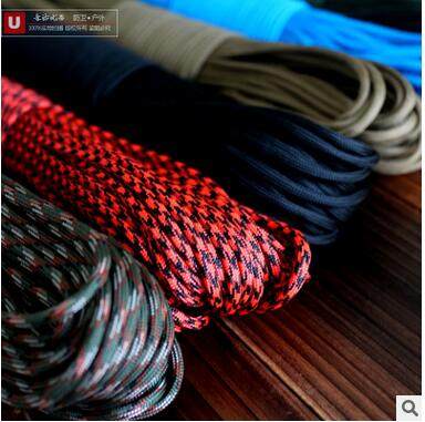 
Military specification 7-core parachute rope, outdoor life-saving rope, mountaineering emergency survival bundle, braided bracelet rope, camping supplies
