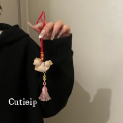 Sweetheart Pie New Chinese Style Intangible Cultural Heritage Song Brocade Horse Carriage Tassel Pendant for the Year of the Horse, Bag Pendant