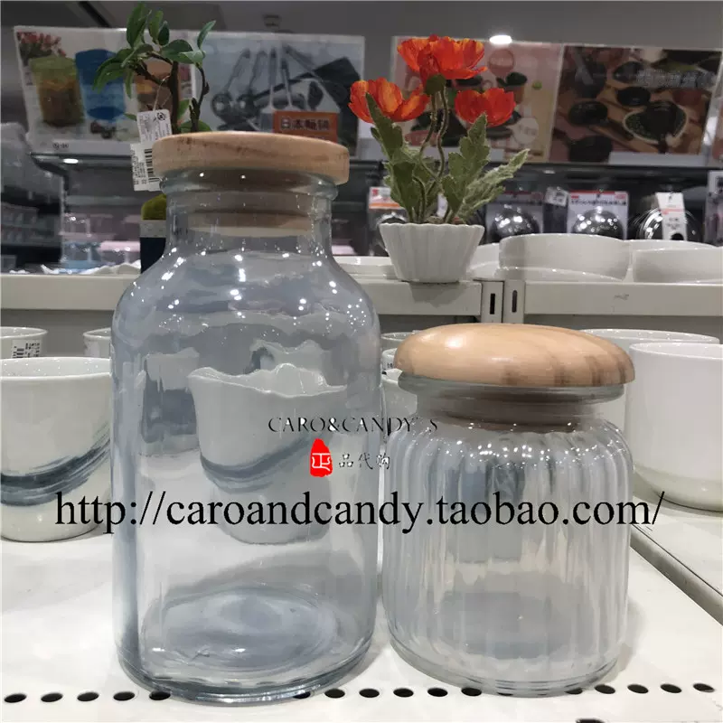 日本大創daiso鬆木密封蓋玻璃罐食品儲存小花瓶拍照道具 日本大創daiso鬆木密封蓋玻璃罐食品儲存小花瓶拍照道具