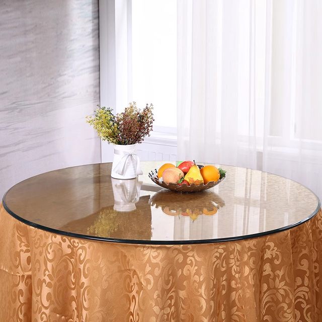 Round Tempered Glass Table Top | 8mm Thick, Shatterproof | Multiple Sizes For Dining Table, Coffee Table, Office Desk