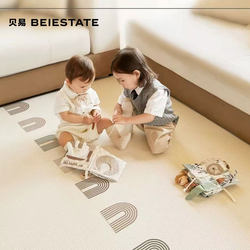 Beiyi Baby Crawling Mat, Thickened Home Floor Mat, Non-Toxic and Odorless Xpe Foam Crawling Mat for Children in the Living Room