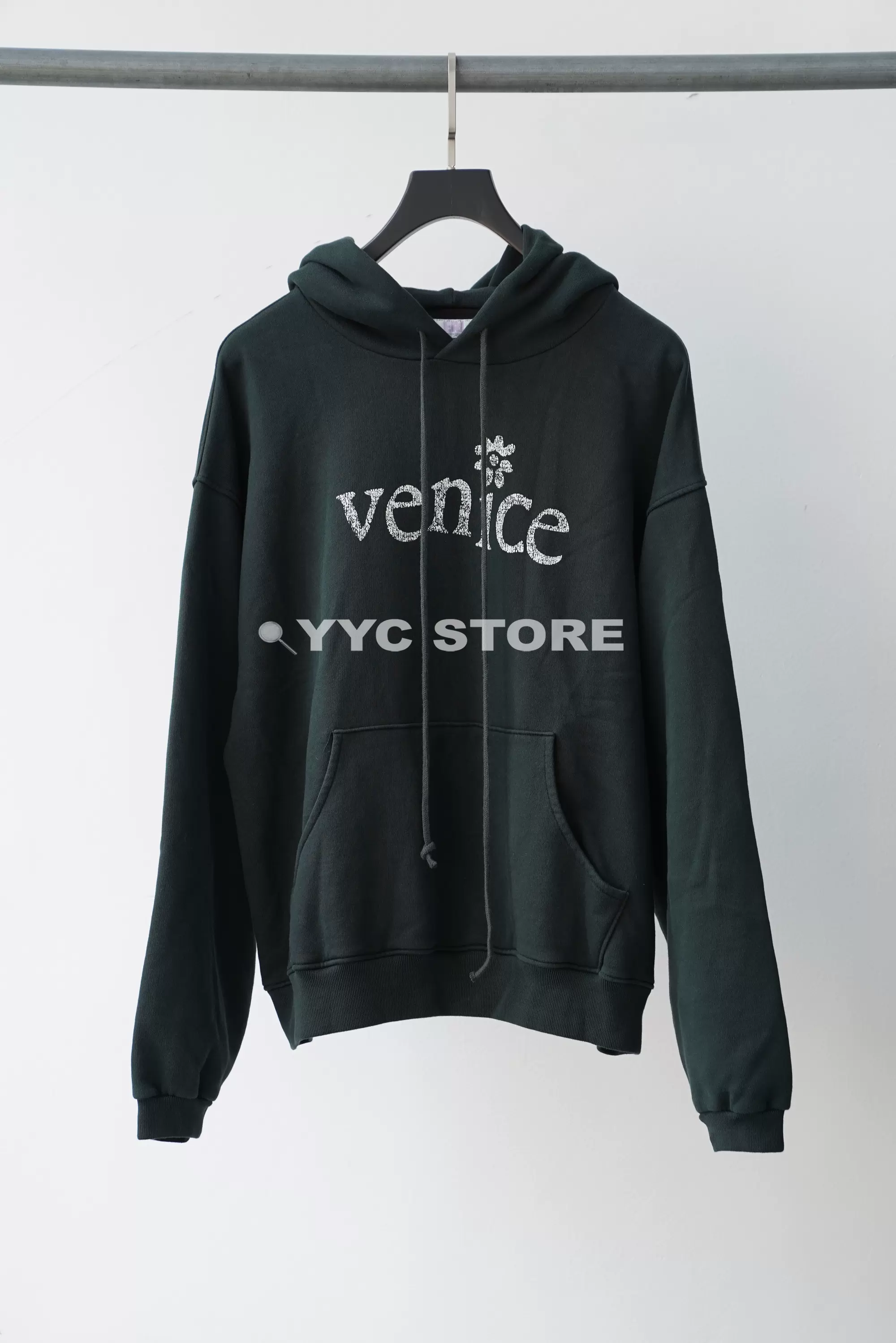 ERL Venice be nice'Vintage Hoodie 水洗雏菊字母帽衫-Taobao