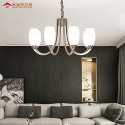 Post-Modern Minimalist Chandelier, Living Room Lamp, Light Luxury and Elegant Glass Hall Main Lamp, American Creative High-End Lighting Fixtures