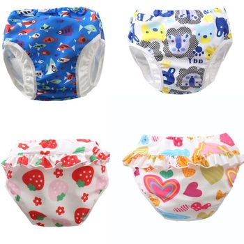 Baby girl's waterproof and leak-proof children's swimming trunks