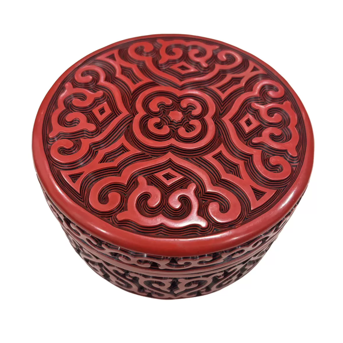 雕漆漆器剔犀剔红捧盒糖果盒明清皇宫食盒纯手工天然大漆雕刻非遗