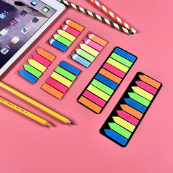 ins Fluorescent Plastic Film Index Indicator Pepsi Random Pet Strip Arrow Sticky Notes with Strong Adhesion
