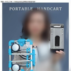 Foldable Portable Handcart Mini Shopping Cart for Groceries, Household Goods, and Luggage Transport