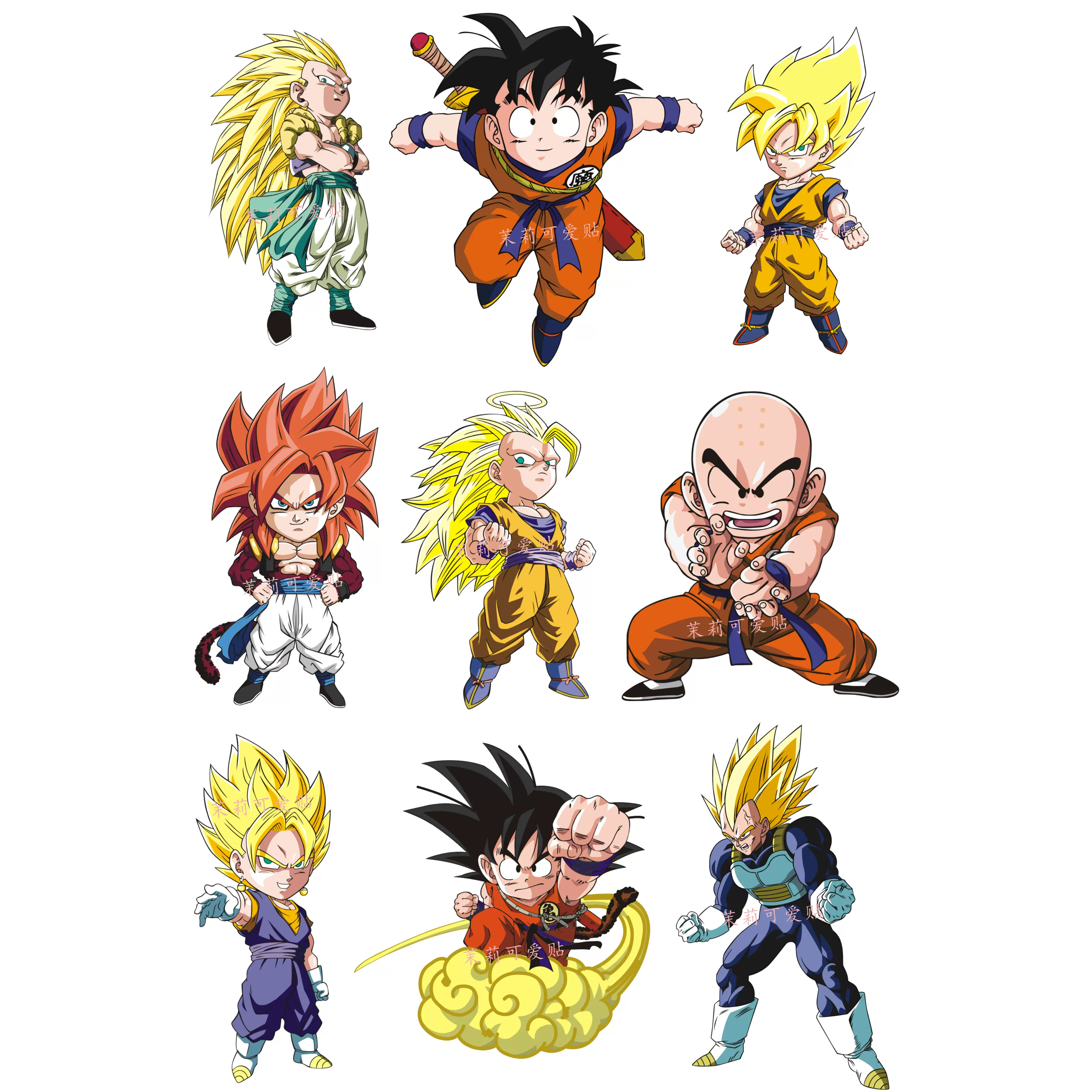 七龙珠超级赛亚人笔记本电脑手机防水汽车行李箱旅行箱拉杆箱贴纸