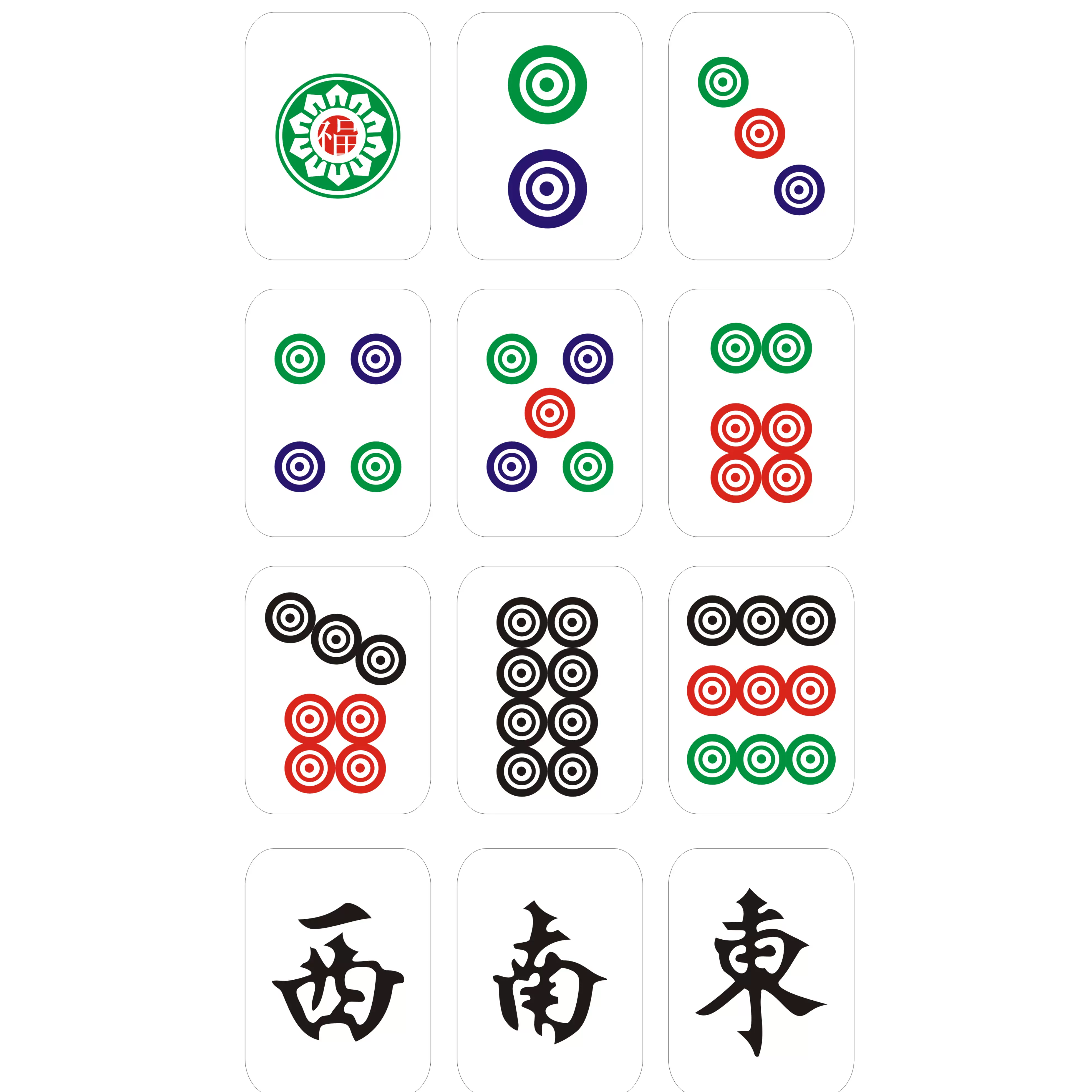 麻将筒条万幺鸡笔记本电脑手机防水汽车行李箱旅行箱拉杆箱贴纸