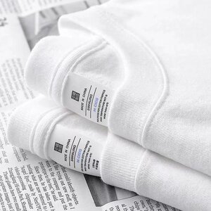 
210g heavy pure cotton long-sleeved T-shirt loose solid color top white T-shirt base shirt thick men's and women's t-shirt